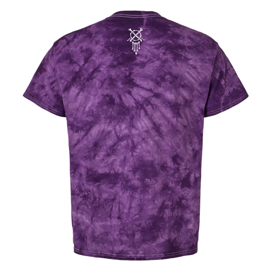 Happy Okieween Skull | Purple Tie Dye T-Shirt | Halloween '24