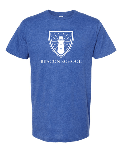 Beacon School Heathered Royal Tees (Adult)