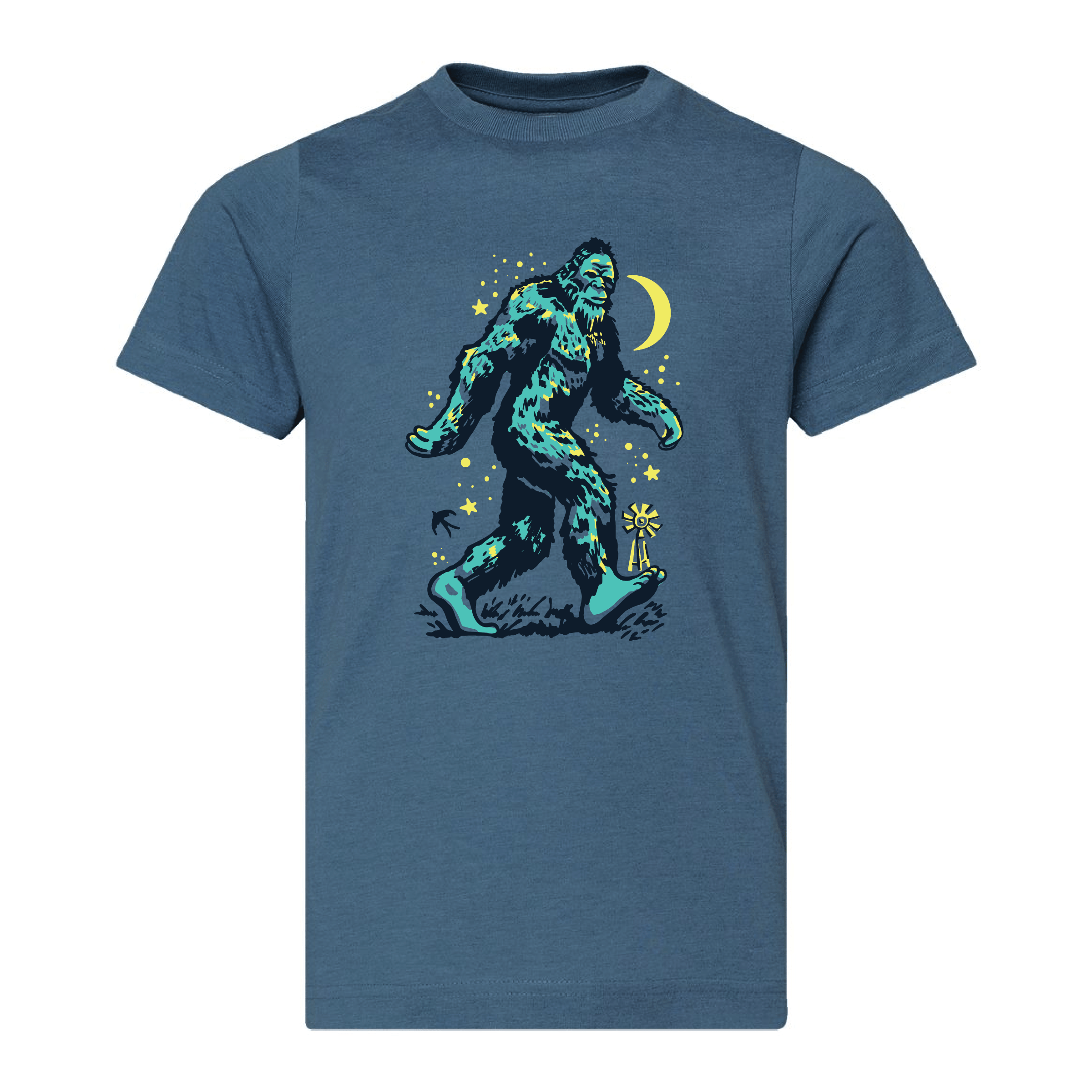 Sasquatch Stroll | Indigo T-Shirt | Oklahoma Shirt Company
