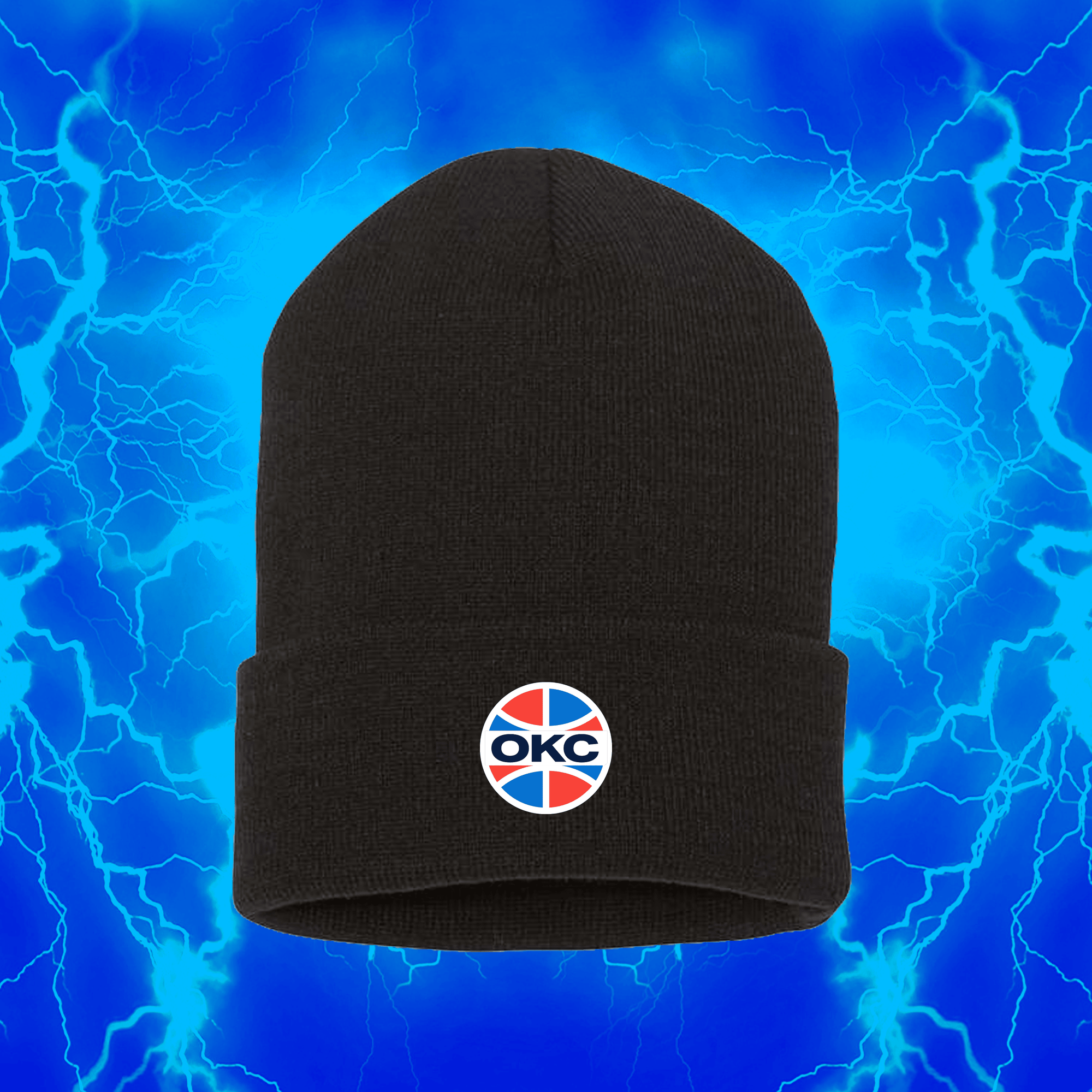 Old School OKC | Black Beanie | OKC Basketball