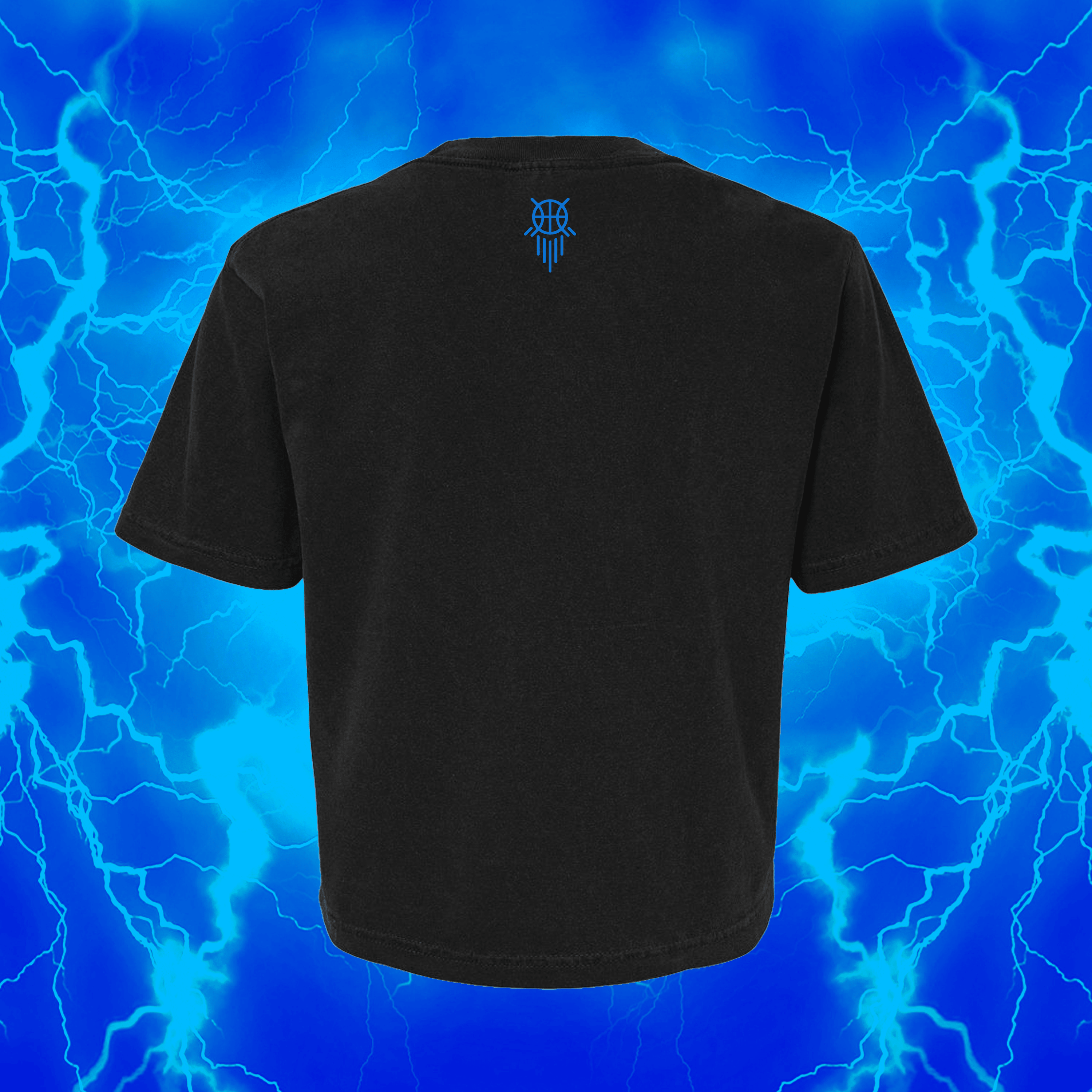 OKC Groovy | Ivory & Black Crop T Shirt | OKC Basketball