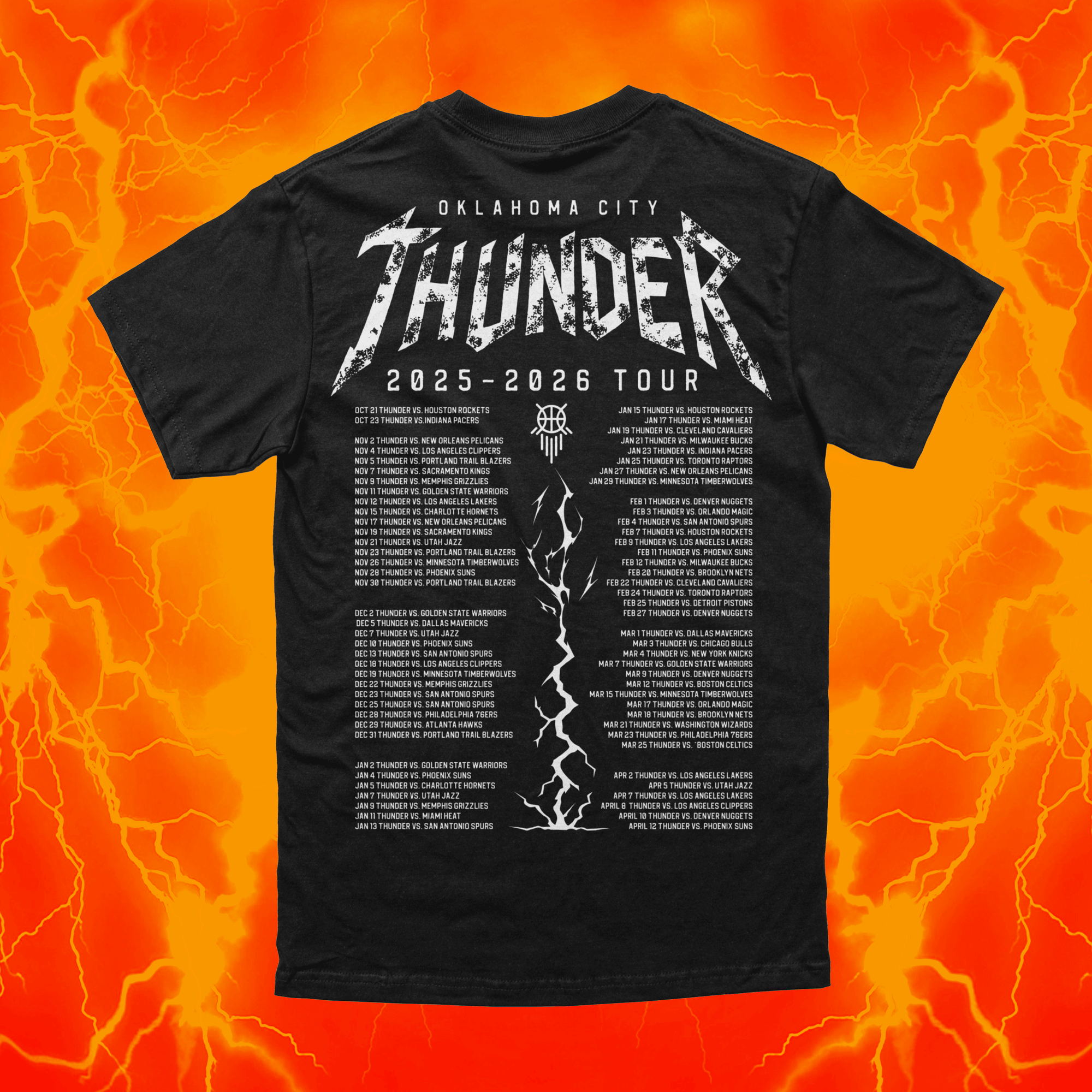 Season Tour | Black T Shirt | OKC Basketball