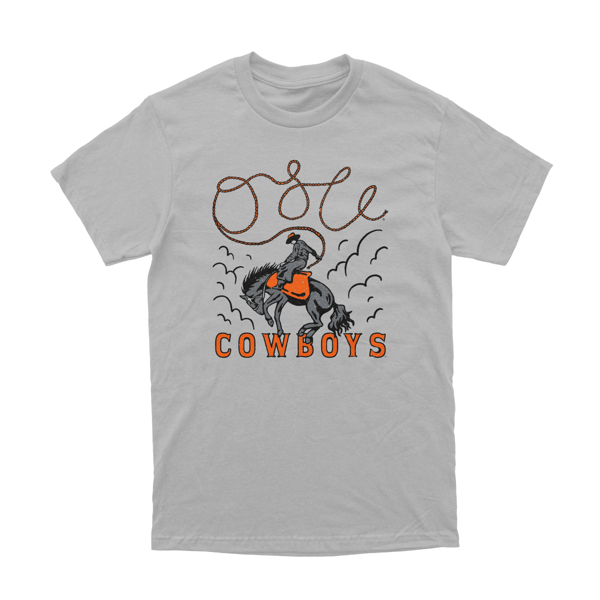 Rope & Ride | Heather Grey T-Shirt | Oklahoma Shirt Company