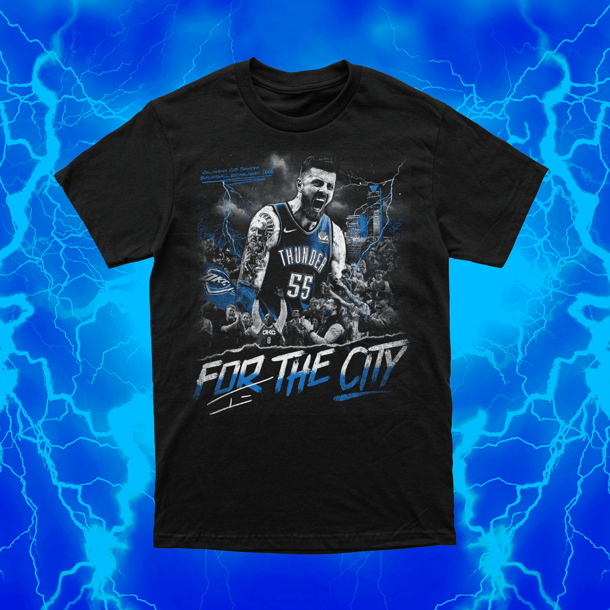 Hartenstein “For The City” | Black T-Shirt | OKC BASKETBALL