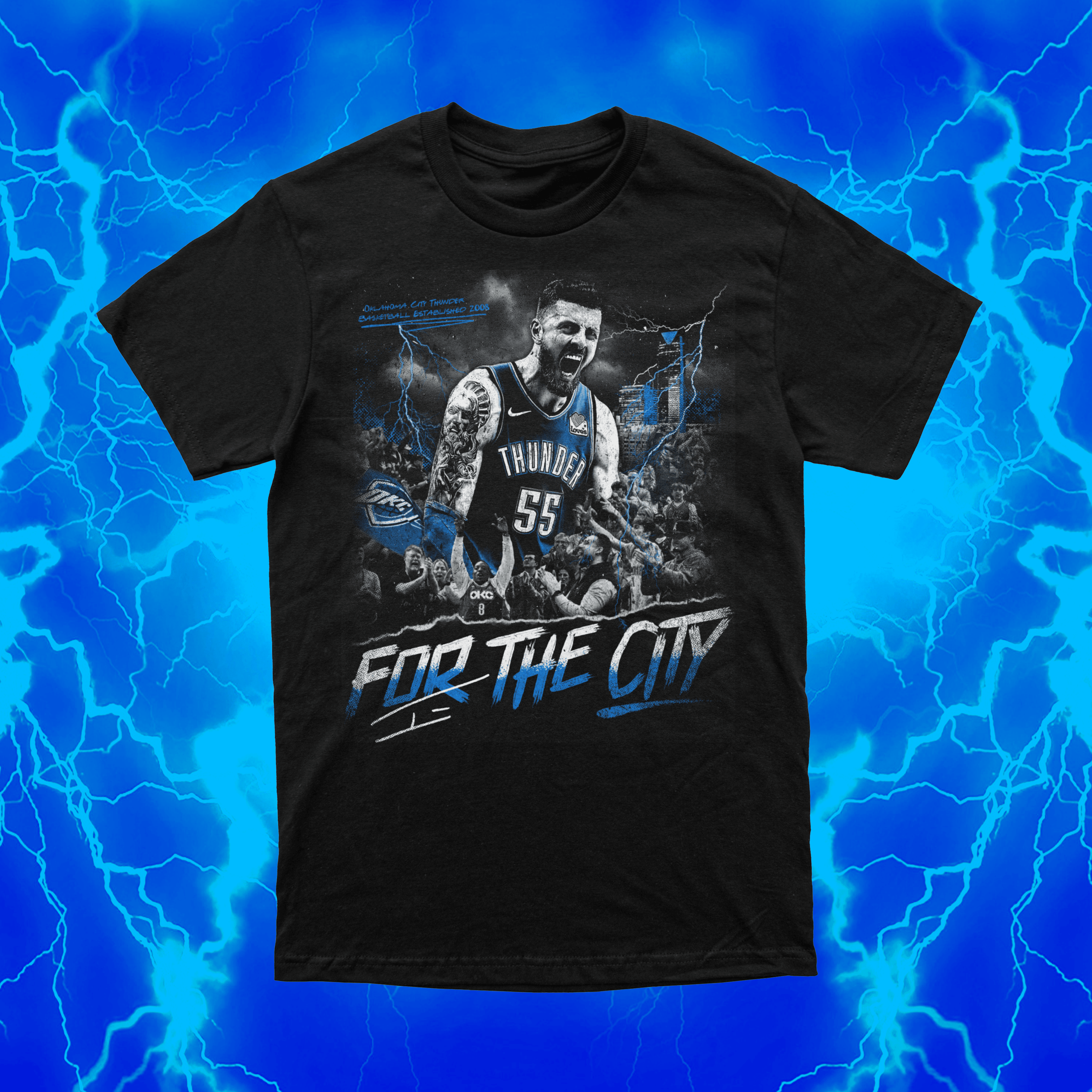 Hartenstein “For The City” | Black T-Shirt | OKC BASKETBALL