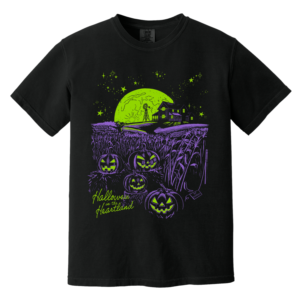HeartlandGreenPurpleShirtFront HeartlandGreenPurpleShirtFront