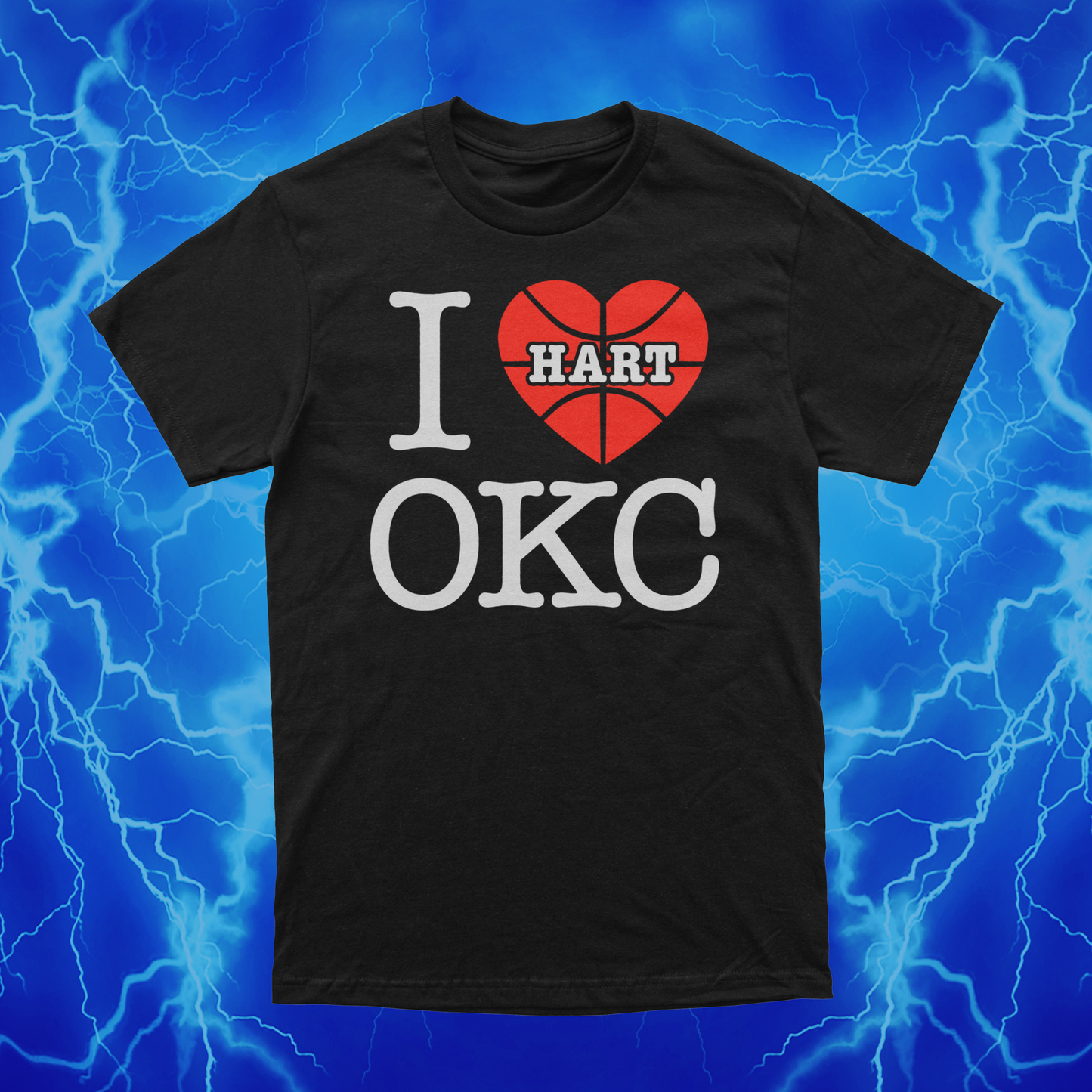 I HART OKC | Black T-Shirt | OKC Basketball