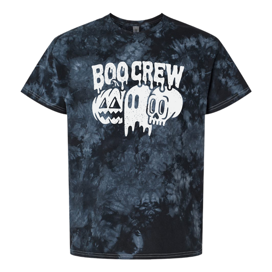 Boo Crew | Black Tie Dye T-Shirt | Halloween '24