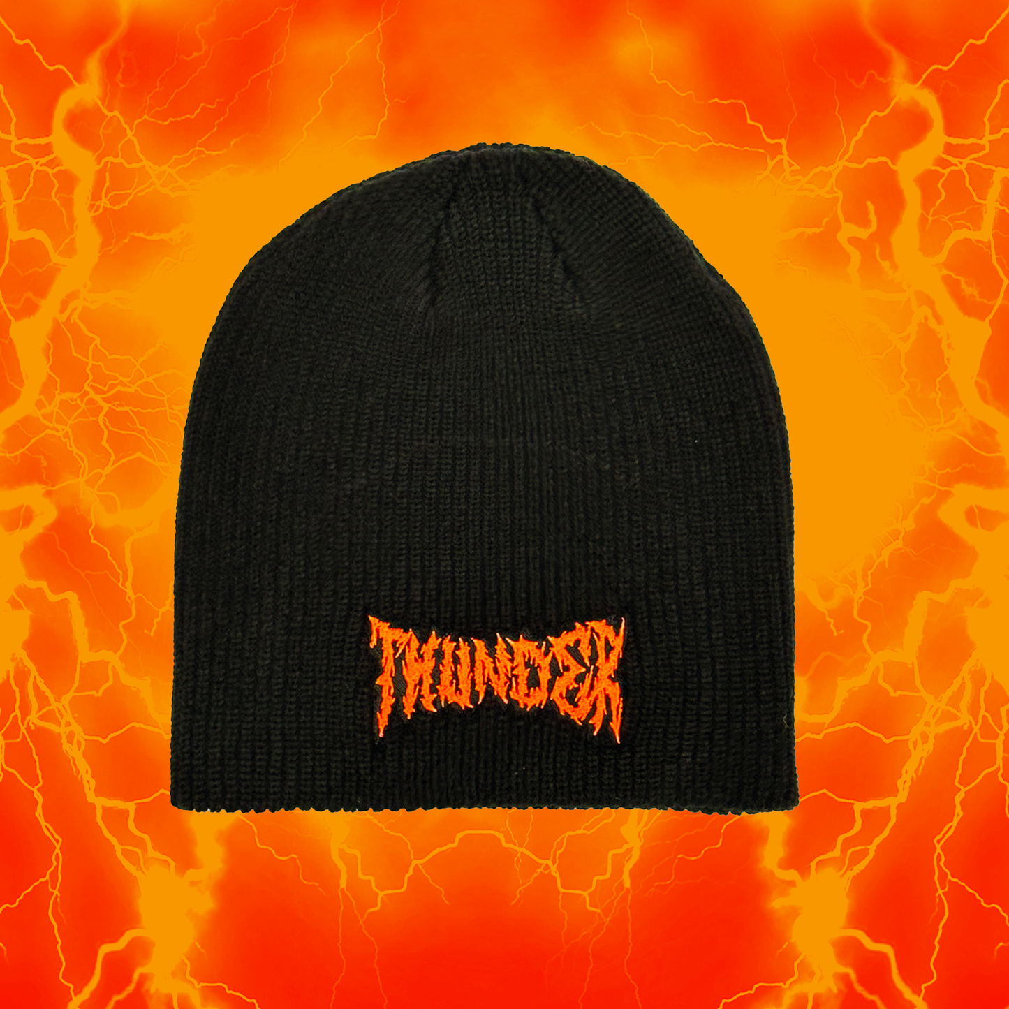Metal Thunder | Black Beanie | OKC Basketball