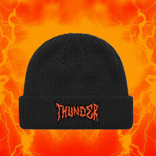 Metal Thunder | Black Beanie | OKC Basketball