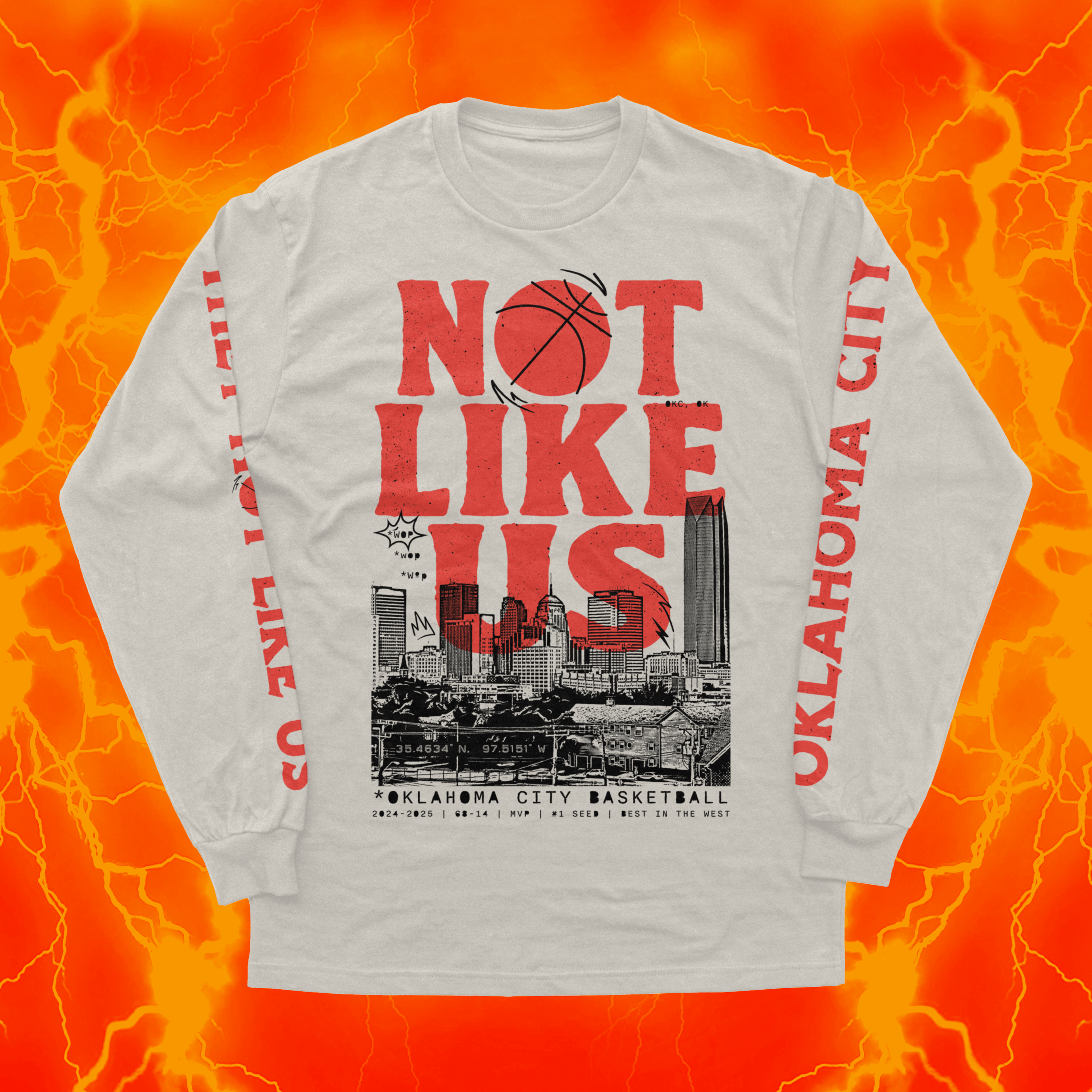 Not Like Us | Bone Sweatshirt | OKC Basketball