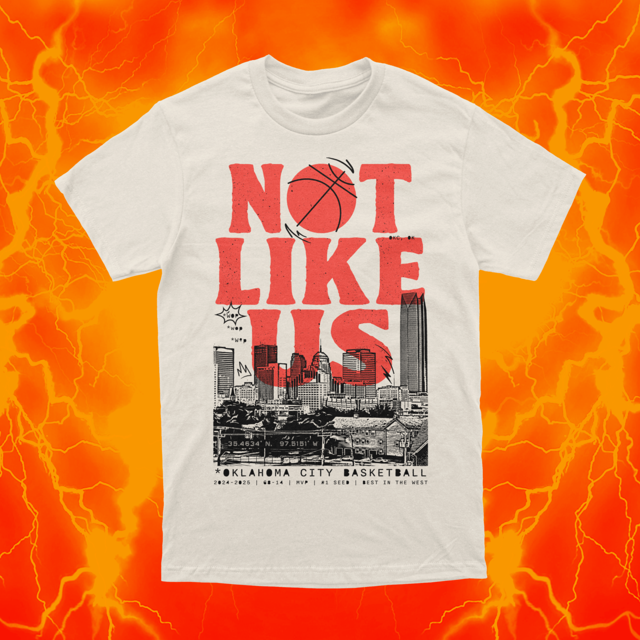Not Like Us | Ivory T-Shirt | OKC Basketball