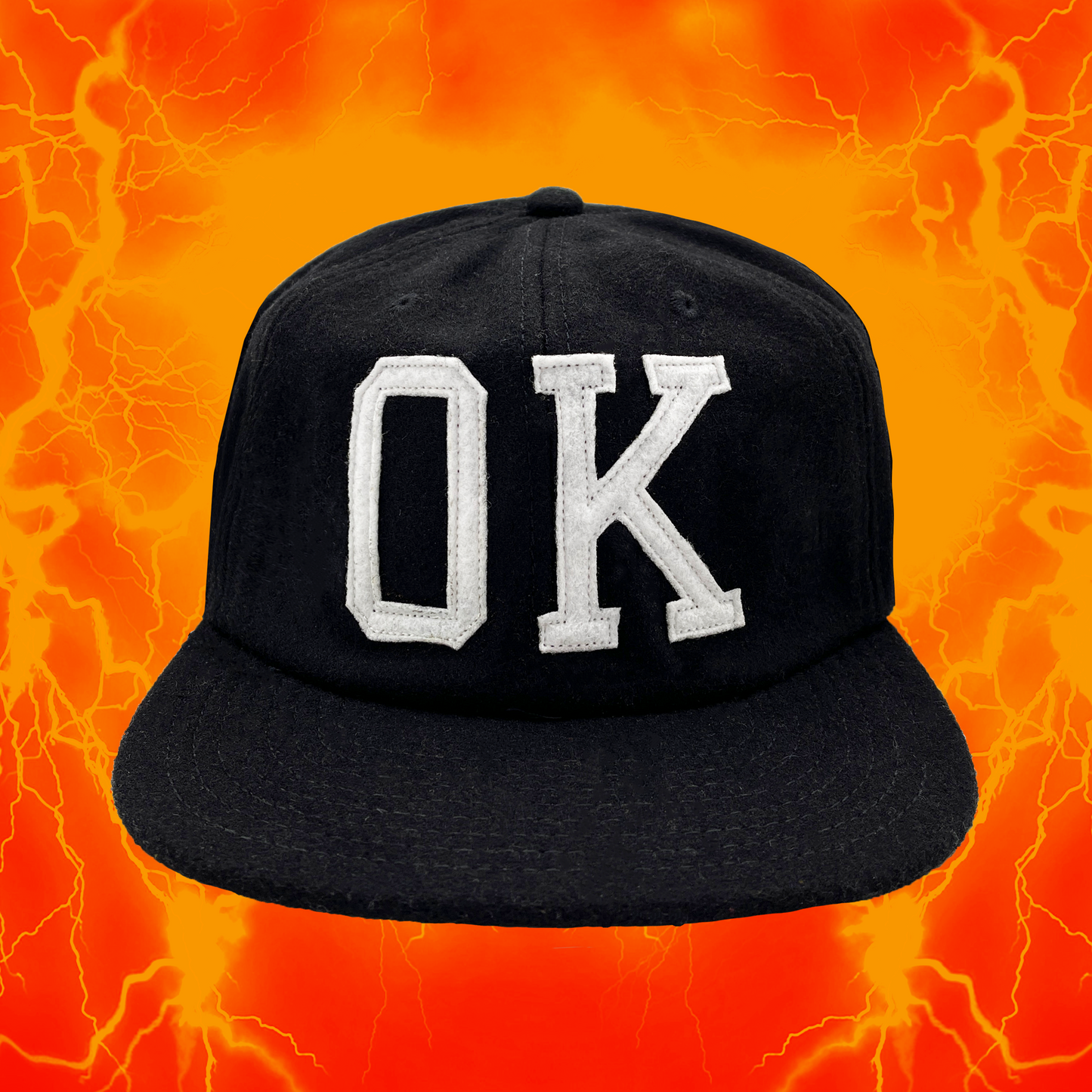 OK Appliqué | Black Wool Hat | OKC Basketball