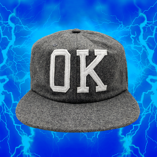 OK Appliqué | Grey Wool Hat | OKC Basketball