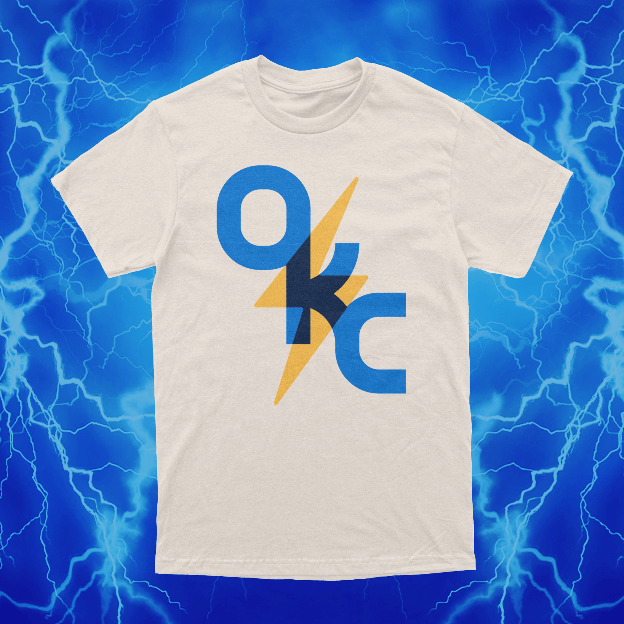 OKC Bolt | Ivory T Shirt | OKC Basketball