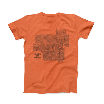 Orange OSU Campus Map T-shirt