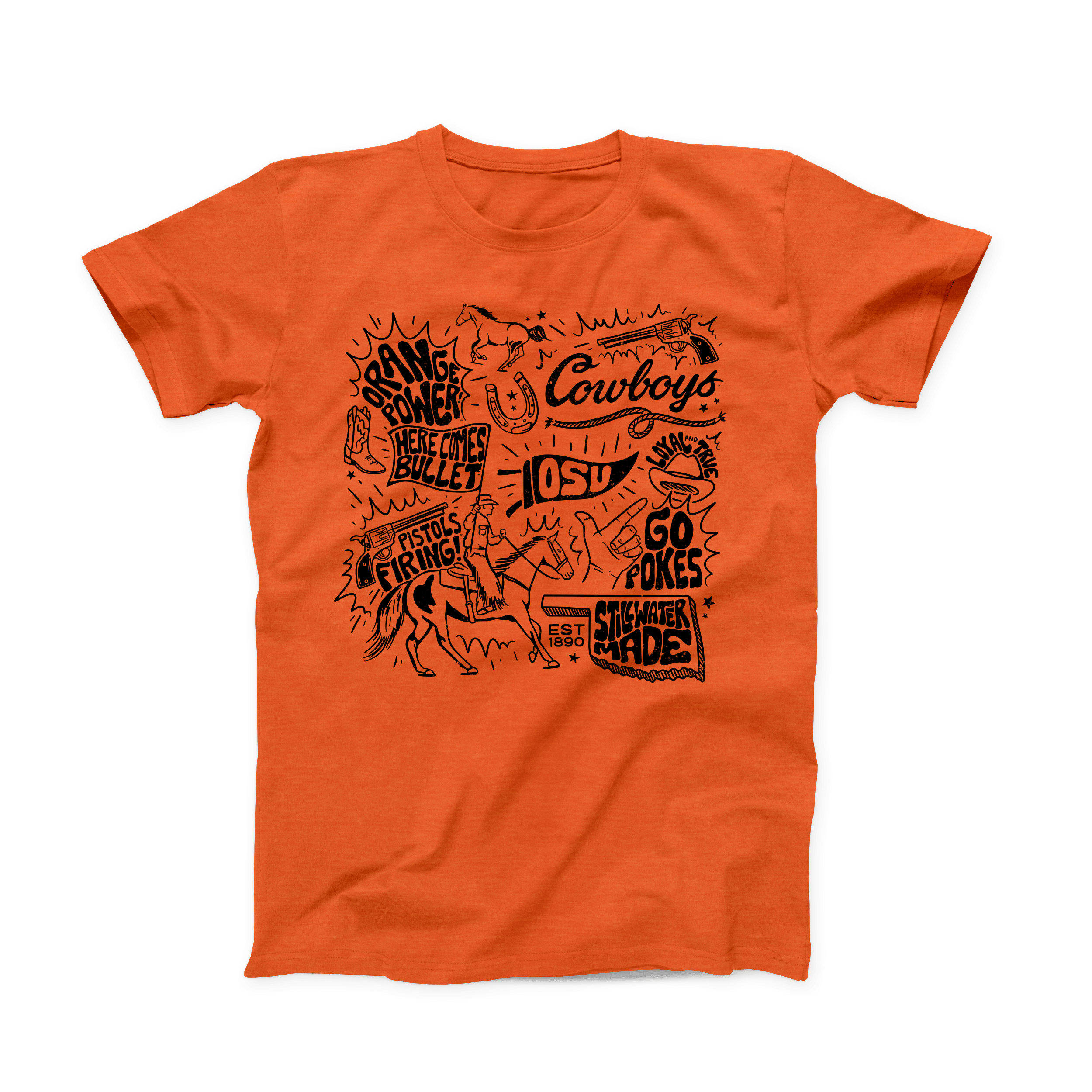 Orange OSU School Spirit T-shirt