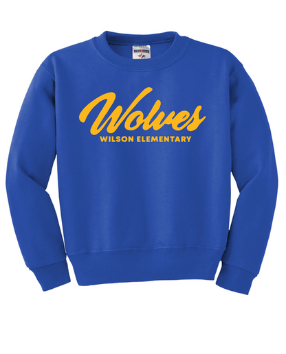 Wilson Wolves Royal Youth Sweatshirt *PUFF PRINT*