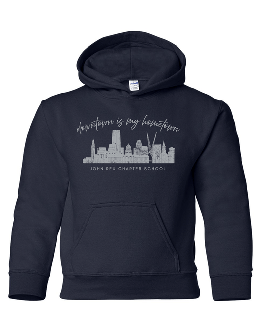 Downtown is My Hometown Hoodie | John Rex Charter School