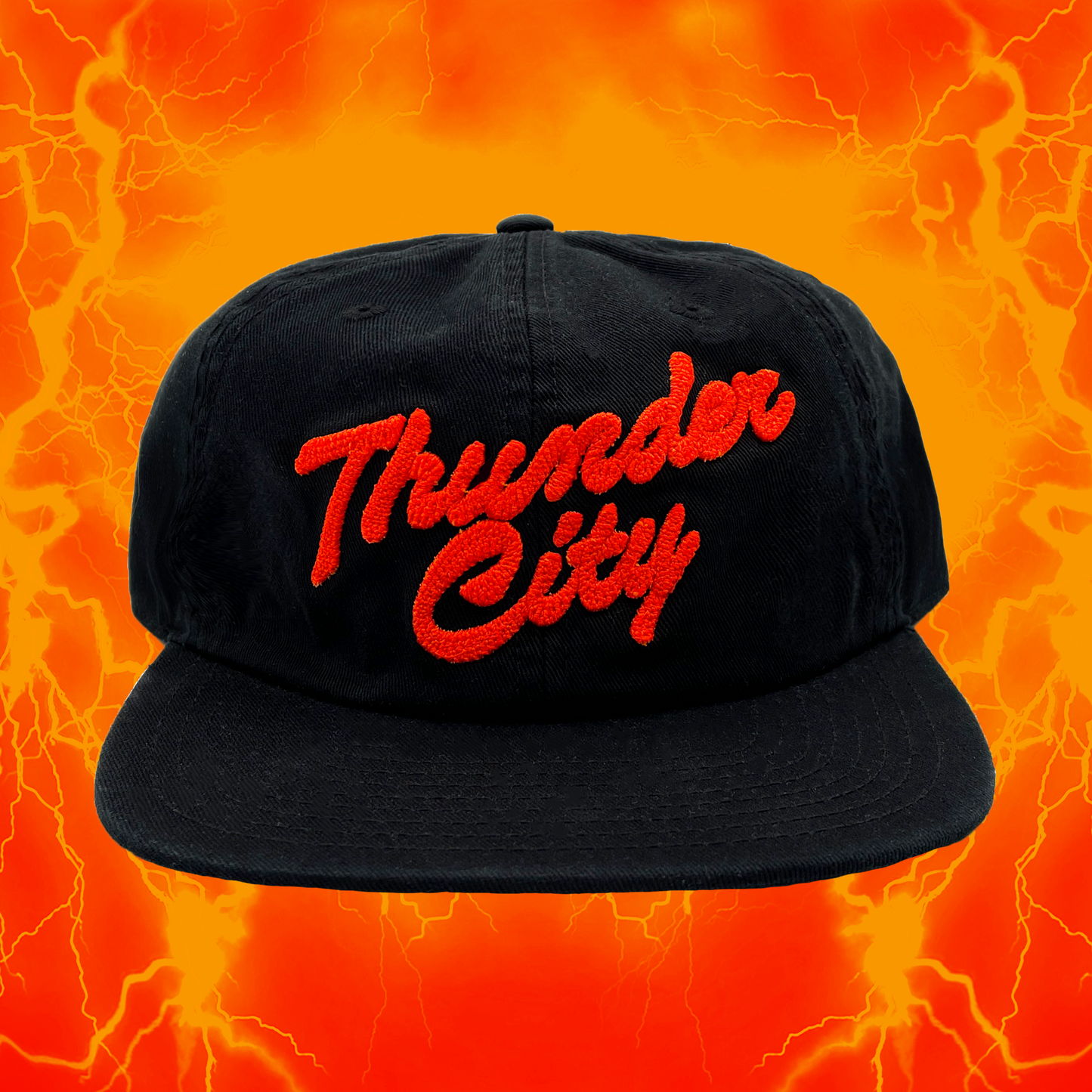 Thunder City Chain Stitch | Black Hat | OKC Basketball