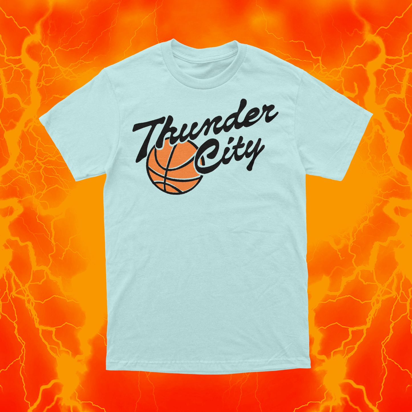 Thunder City | Celadon Blue Shirt | OKC Basketball