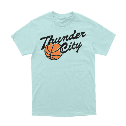 Thunder City | Celadon Blue Shirt | OKC Basketball