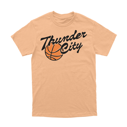 Thunder City | Neon Cantaloupe Shirt | OKC Basketball