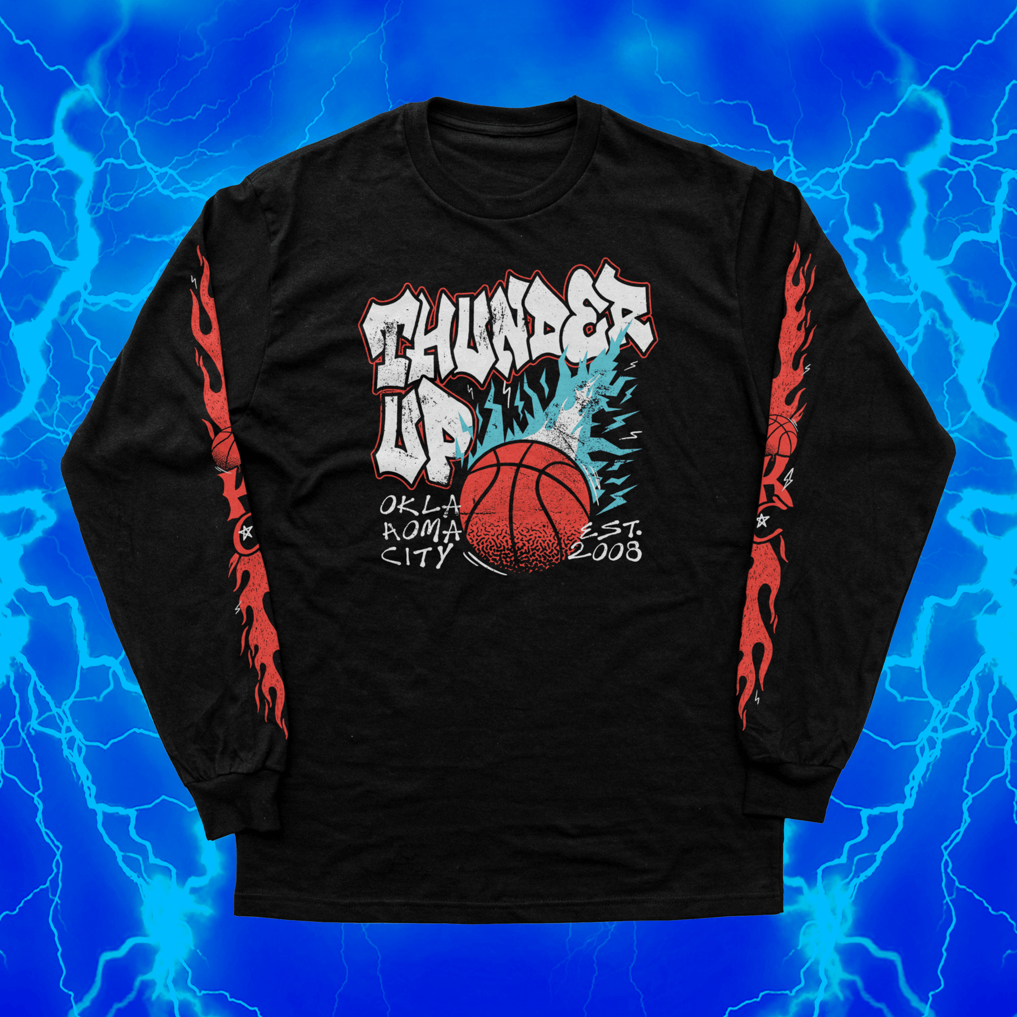 Thunder Ball Z | Black Longsleeves | OKC Basketball