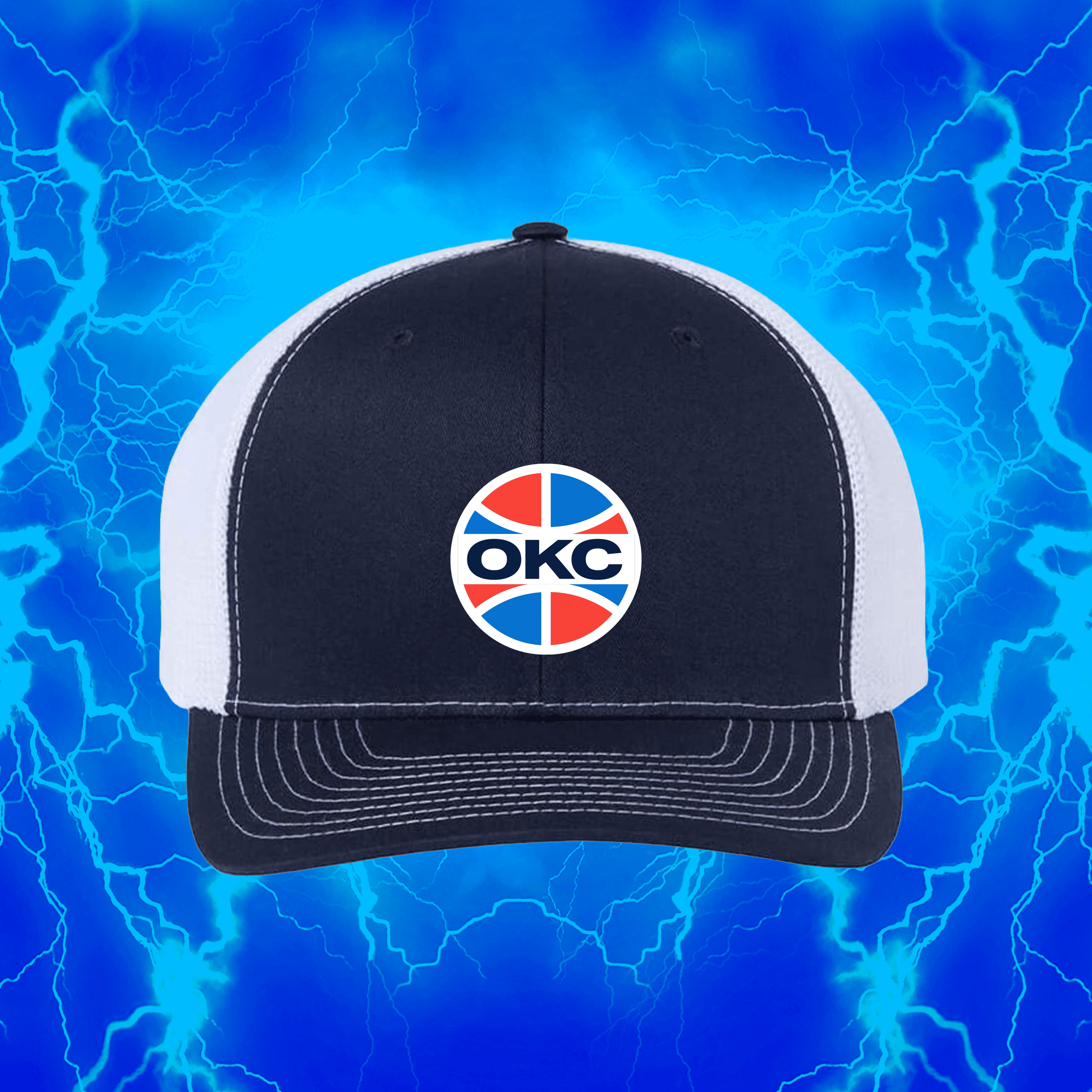 OKC on the Mind | Navy Trucker Hat | OKC Basketball