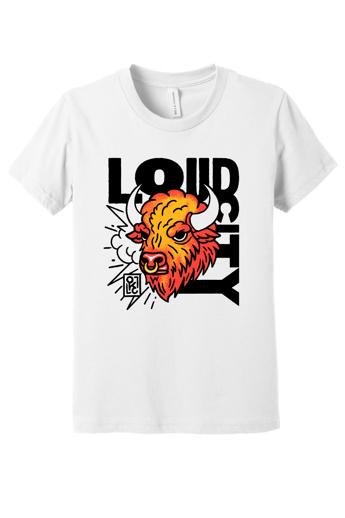 Loud City Bison | White T-Shirt | OKC Basketball