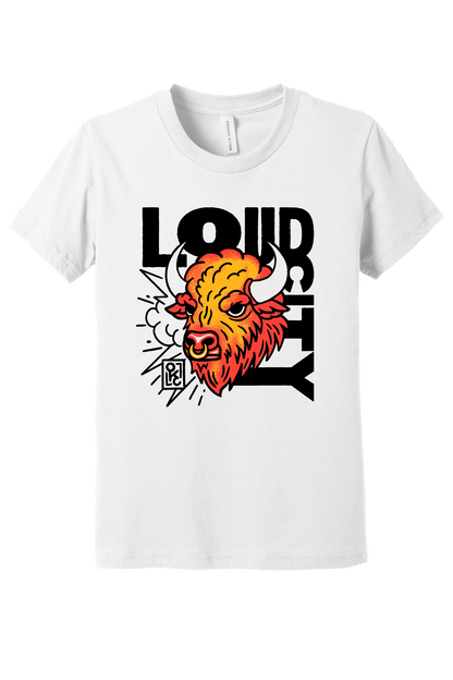 Loud City Bison | White T-Shirt | OKC Basketball