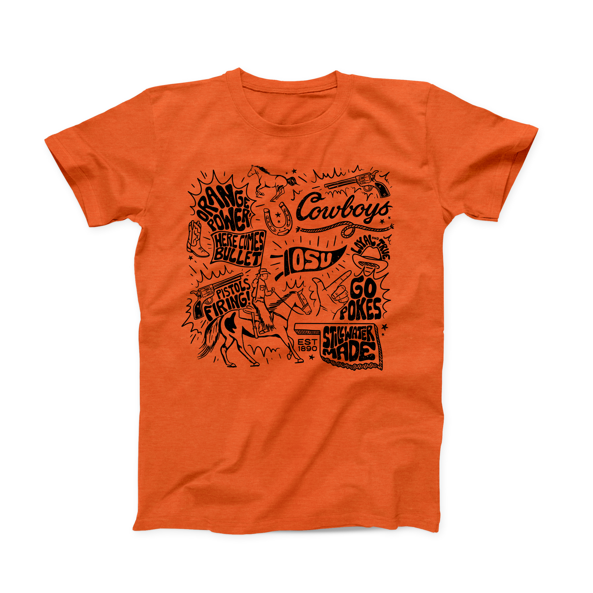 Orange OSU School Spirit T-shirt